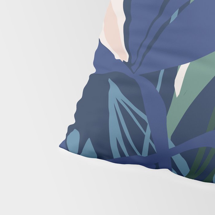 Outside at night â modern floral illustration Pillow Sham Gallery Image 4