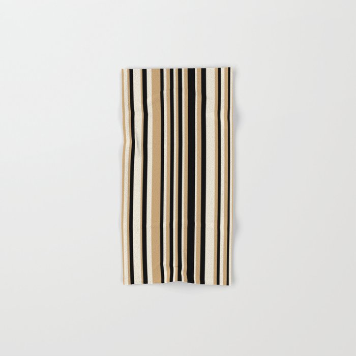 Classic Stripes VII - Neutral Vintage Bath Towel Gallery Image 1