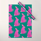 Pink Rabbit Wrapping Paper Gallery Image 1