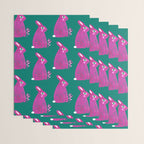 Pink Rabbit Wrapping Paper Gallery Image 3