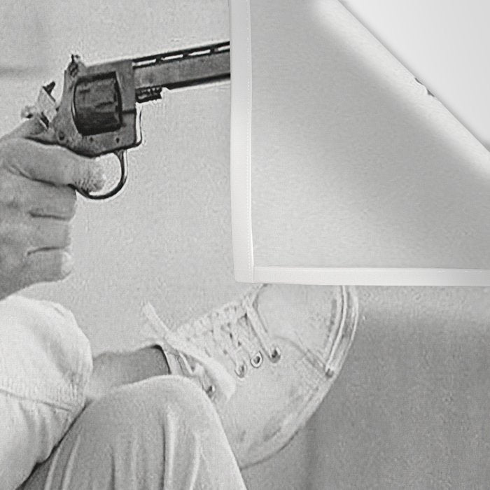 Steve McQueen, Gun, Sunglasses, Retro, Black and White, Photograph Wall Tapestry Gallery Image 3