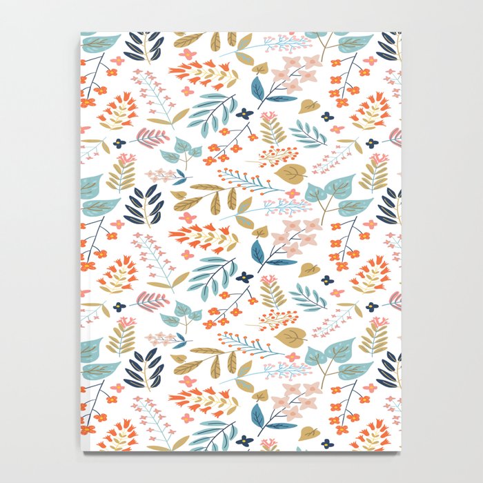 Botanical Harmony | Floral Vintage Plants Colorful Leaves | Autumn Spring Nature Bohemian Chic Notebook Gallery Image 4