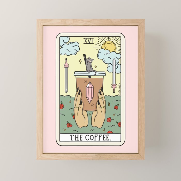 COFFEE READING UPDATED (LIGHT) Mini Art Print Gallery Image 1