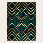 Dark Teal Geo Poster Gallery Image 4