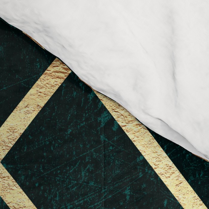 Dark Teal Geo Comforter Gallery Image 4