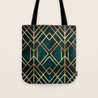 Dark Teal Geo Tote Bag Gallery Image 1