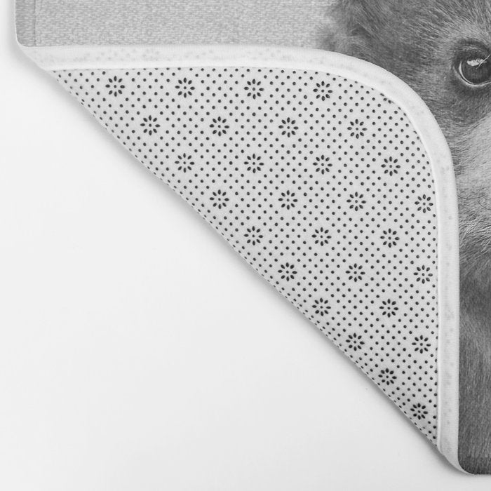 Baby Bear - Black & White Bath Mat Gallery Image 2