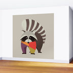 Raccoon Wall Mural Gallery Image 2