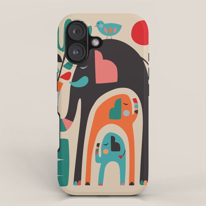 Three elephants iPhone Case Gallery Image 1