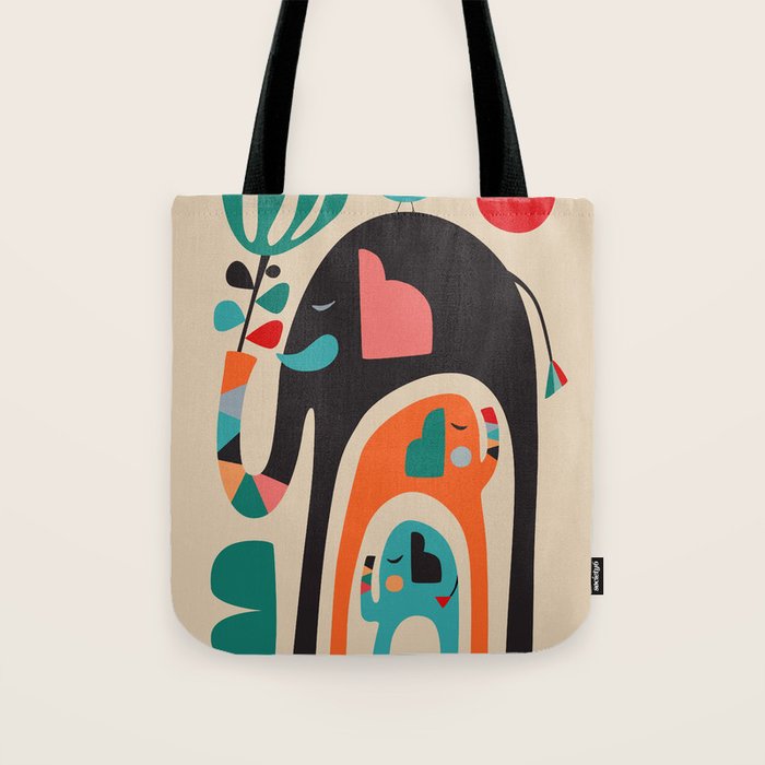 Three elephants Tote Bag Gallery Image 1