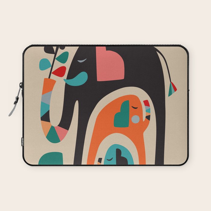 Three elephants Laptop Sleeve Gallery Image 1