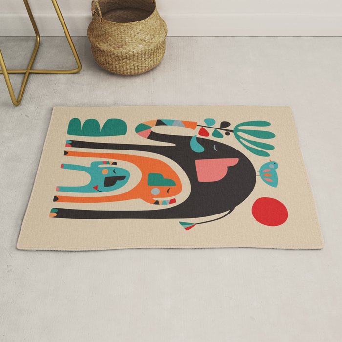 Three elephants Rug Gallery Image 1