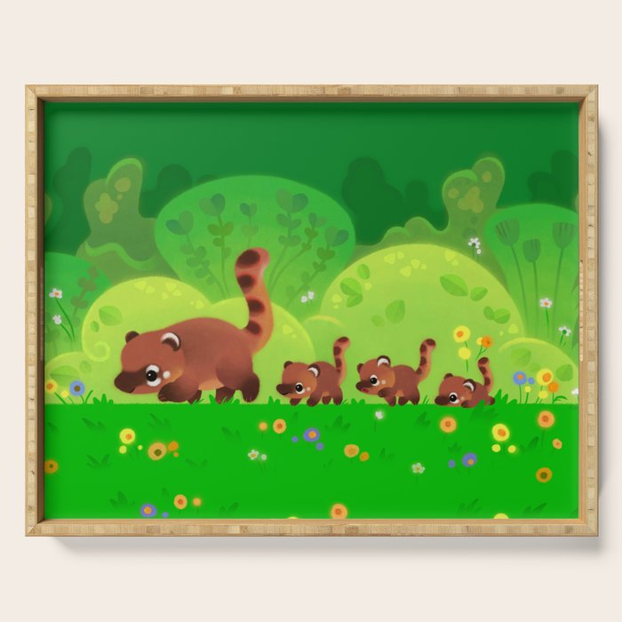 Coati family Serving Tray Gallery Image 1