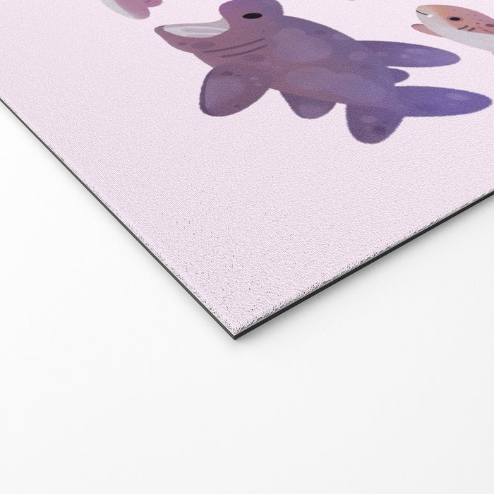 Shark day - pastel Welcome Mat Gallery Image 2