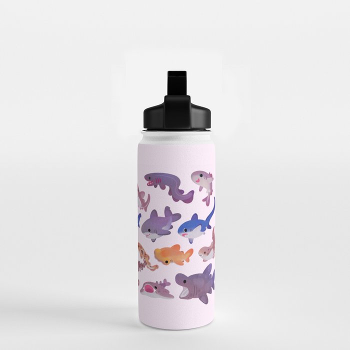 Shark day - pastel Water Bottle Gallery Image 2