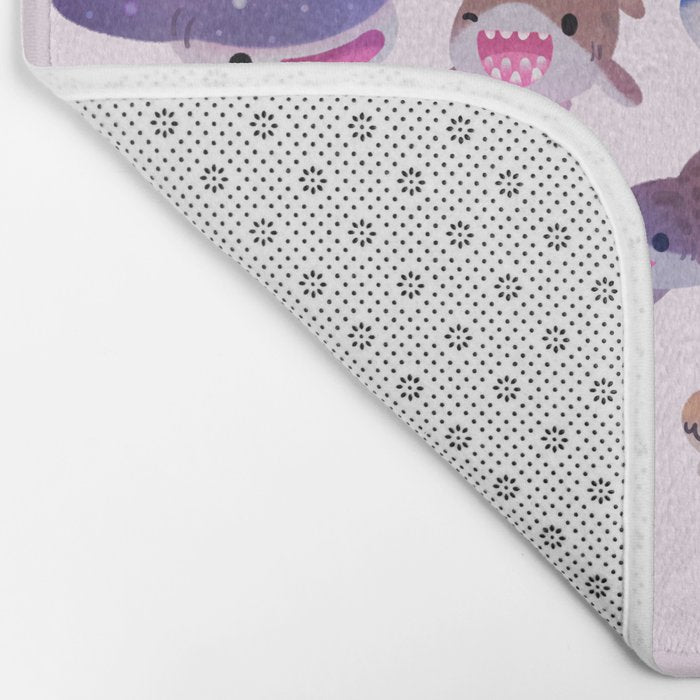 Shark day - pastel Bath Mat Gallery Image 2