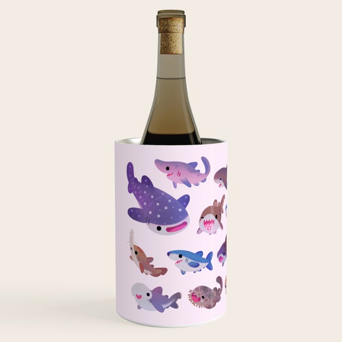 Shark day - pastel Wine Chiller Gallery Image 2