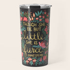 Little & Fierce on Charcoal Travel Mug Gallery Image 1