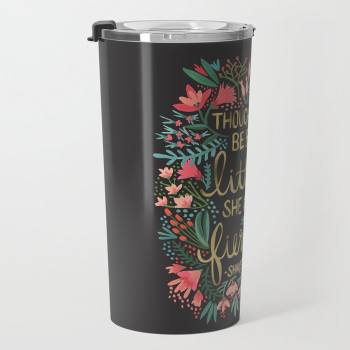 Little & Fierce on Charcoal Travel Mug Gallery Image 3
