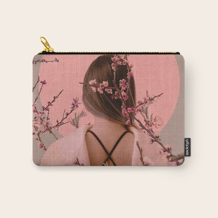 Peach Blossoms of Veria Carry All Pouch Gallery Image 1
