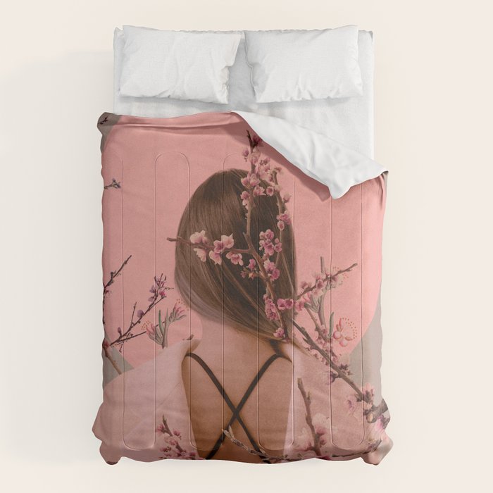Peach Blossoms of Veria Comforter Gallery Image 1