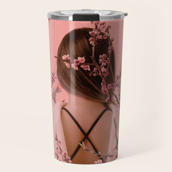 Peach Blossoms of Veria Travel Mug Gallery Image 1