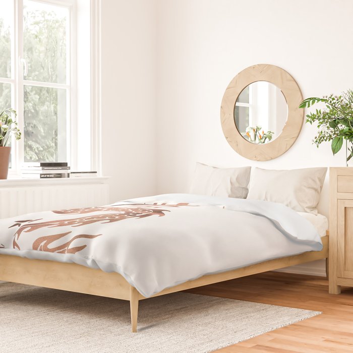 Chinese Dragon - Rose Gold Palette Duvet Cover Gallery Image 2