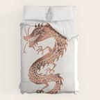 Chinese Dragon - Rose Gold Palette Duvet Cover Gallery Image 6