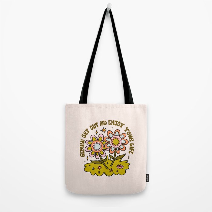 Gemini Flower Tote Bag Gallery Image 2