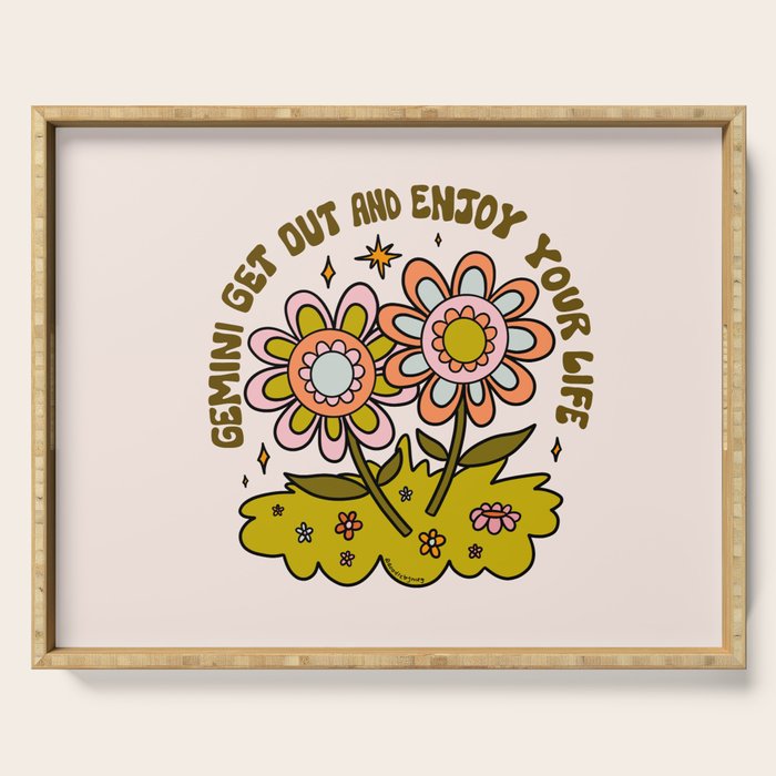 Gemini Flower Serving Tray Gallery Image 1