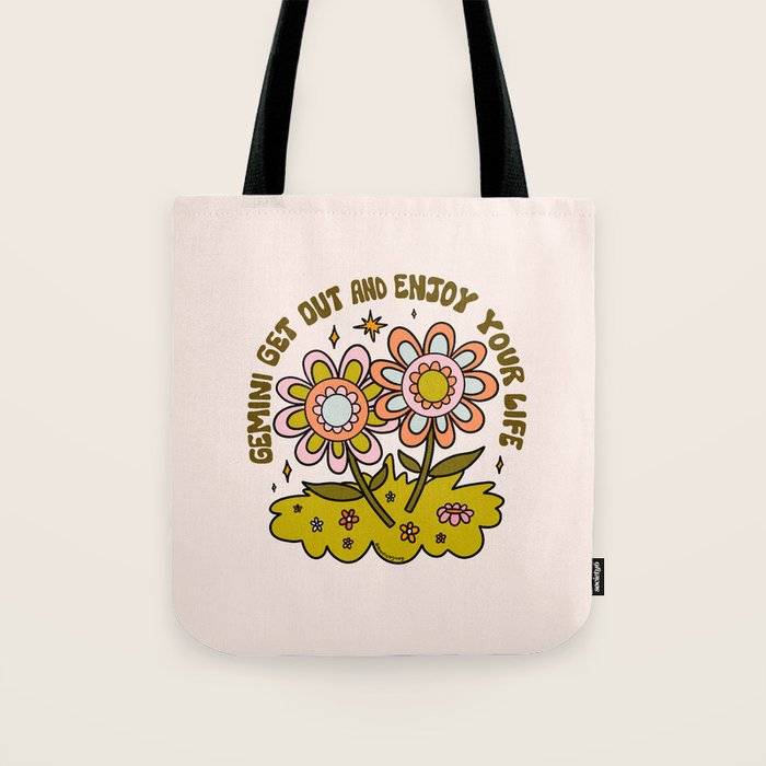 Gemini Flower Tote Bag Gallery Image 1
