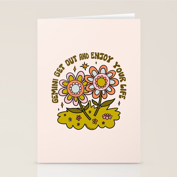 Gemini Flower Stationery Card Gallery Image 2