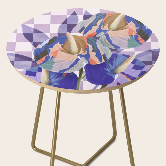 Modern artistic flowery tropical Side Table Gallery Image 2
