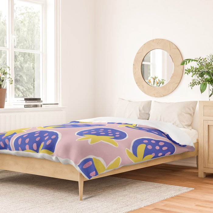 Blue Strawberries Duvet Cover Gallery Image 2