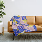 Blue Strawberries Throw Blanket Gallery Image 1