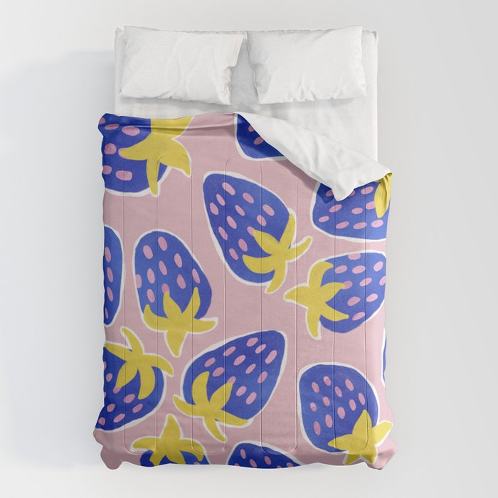 Blue Strawberries Comforter Gallery Image 6
