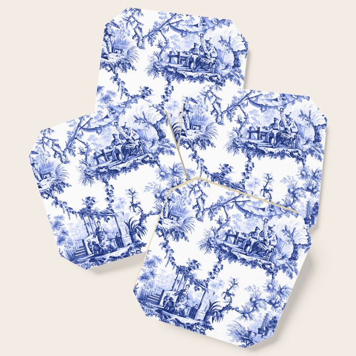 Blue Chinoiserie Toile Coaster Gallery Image 1