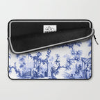 Blue Chinoiserie Toile Laptop Sleeve Gallery Image 2