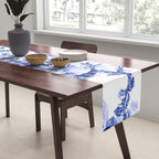 Blue Chinoiserie Toile Table Runner Gallery Image 2