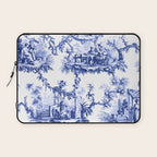 Blue Chinoiserie Toile Laptop Sleeve Gallery Image 1