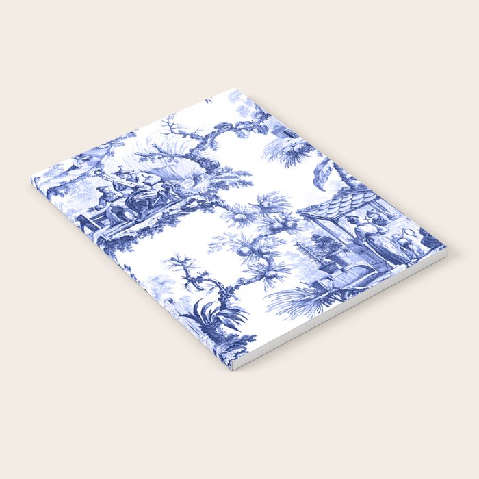 Blue Chinoiserie Toile Notebook Gallery Image 1