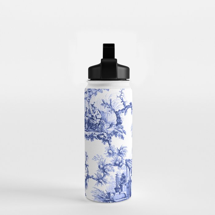 Blue Chinoiserie Toile Water Bottle Gallery Image 2