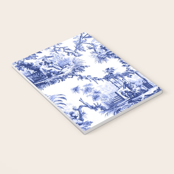 Blue Chinoiserie Toile Notebook Gallery Image 3