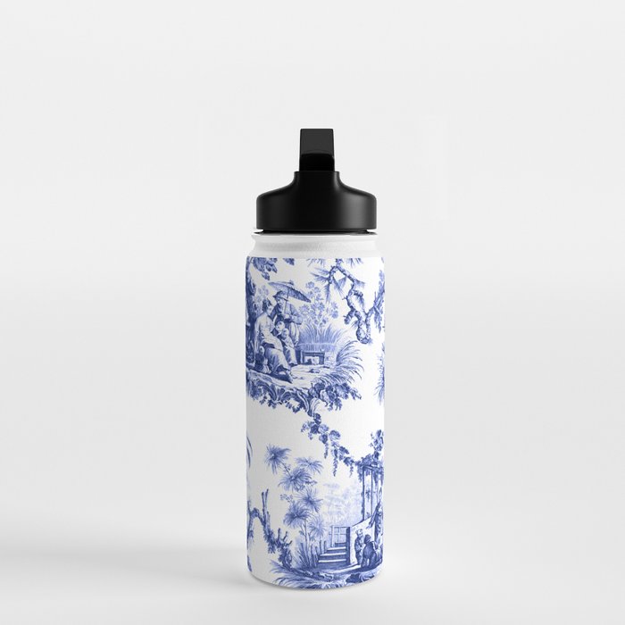 Blue Chinoiserie Toile Water Bottle Gallery Image 3