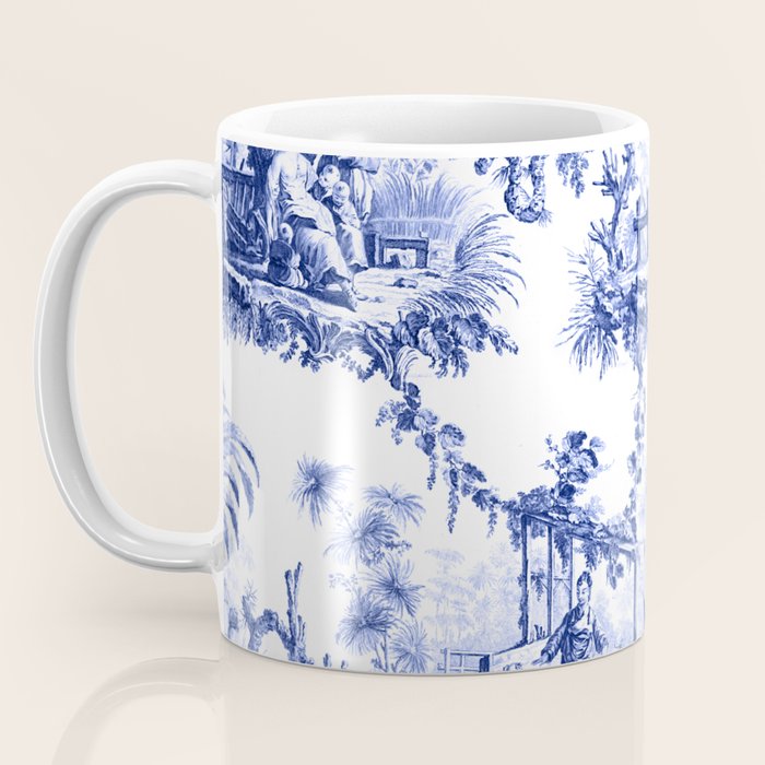 Blue Chinoiserie Toile Coffee Mug Gallery Image 3