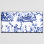 Blue Chinoiserie Toile Desk Mat Gallery Image 3