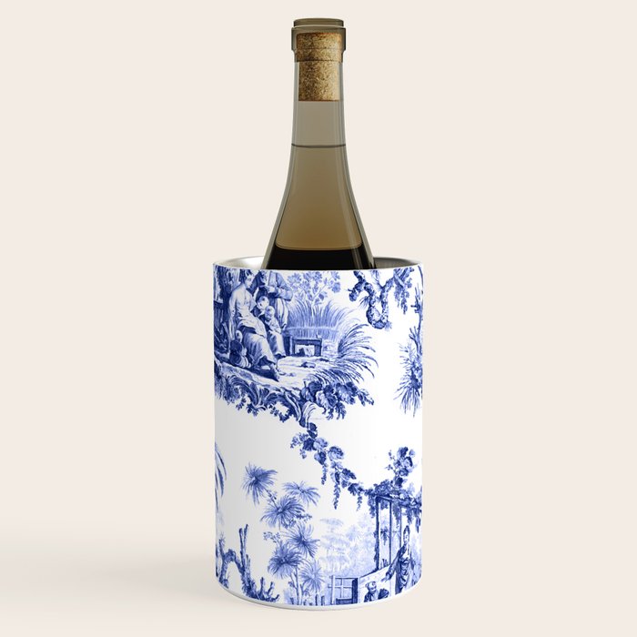 Blue Chinoiserie Toile Wine Chiller Gallery Image 2