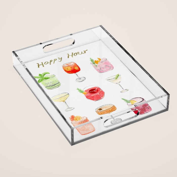 Happy Hour Cocktails Acrylic Tray Gallery Image 1