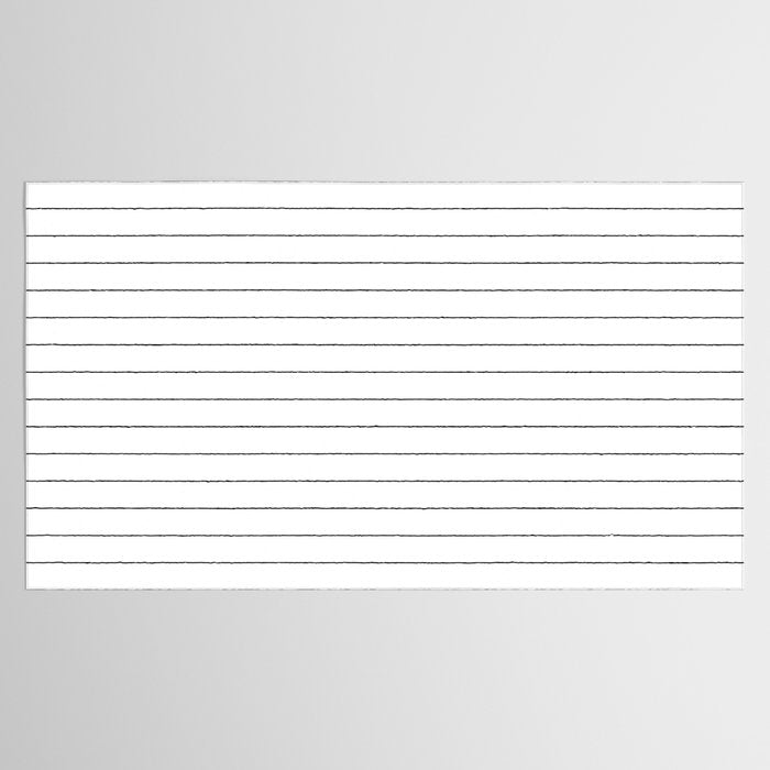White And Black Pinstripe Line Stripe Minimalist Stripes Lines Drawing Tablecloth Gallery Image 2