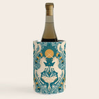 Celestial Unicorns In Turquoise and Gold Wine Chiller Gallery Image 1